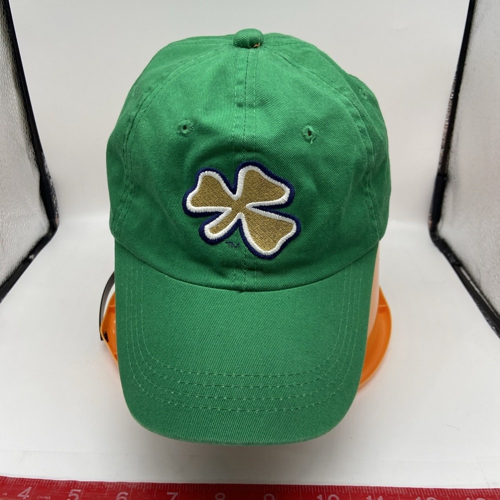 Notre Dame Fighting Irish Hat Men Green Clover Logo Strapback Cap Outdoor